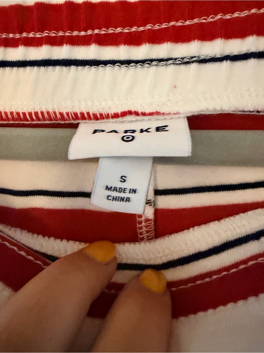 Parke x target Striped Red & White Wide-Leg Pants - Picture 2 of 2